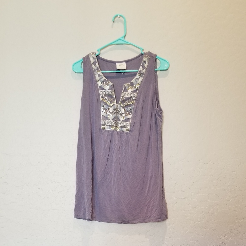 Knox Rose Grey and Gold Tank